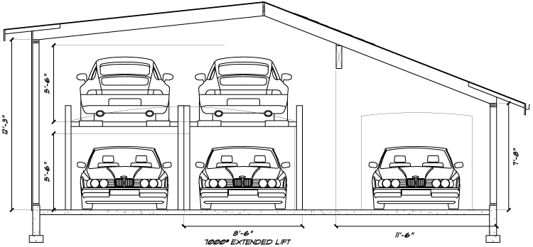 Owens Laing Llc Car Lift Garage Addition