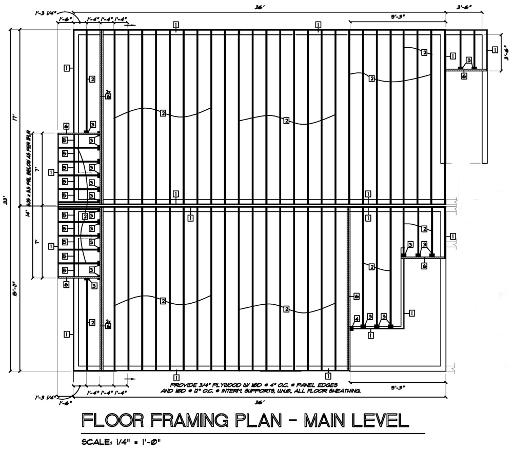 Construction Framing Floor Plan Sample