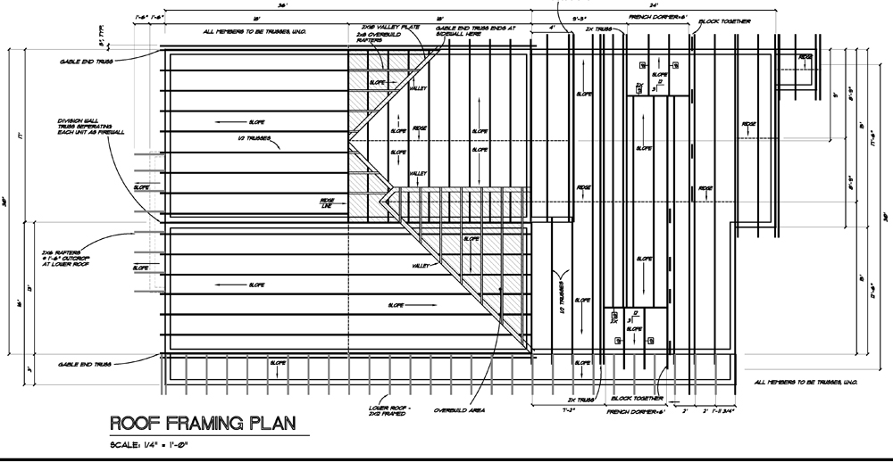 Construction Framing Roof Plan Sample